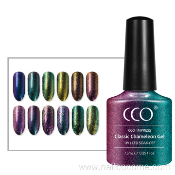 CCO Magic color Gel Polish Chameleon Effect with super shiny nail color uv gel free samples